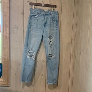American Eagle Outfitters Light Blue Denim Mom Jeans